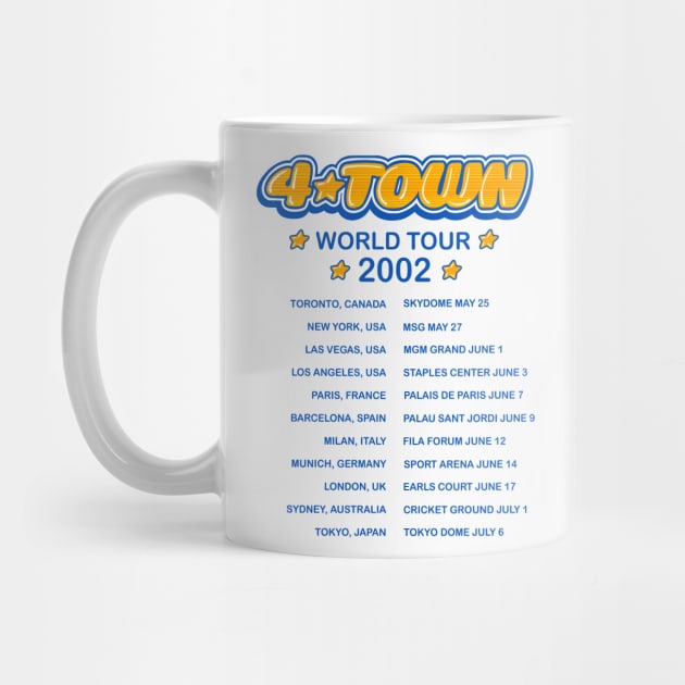 4Town world tour dates 2002 concert tee by EnglishGent